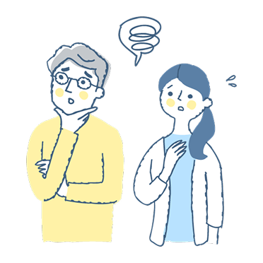 悩める主婦のイラスト