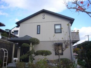 箕面市　外壁フッソ塗装の施工事例画像