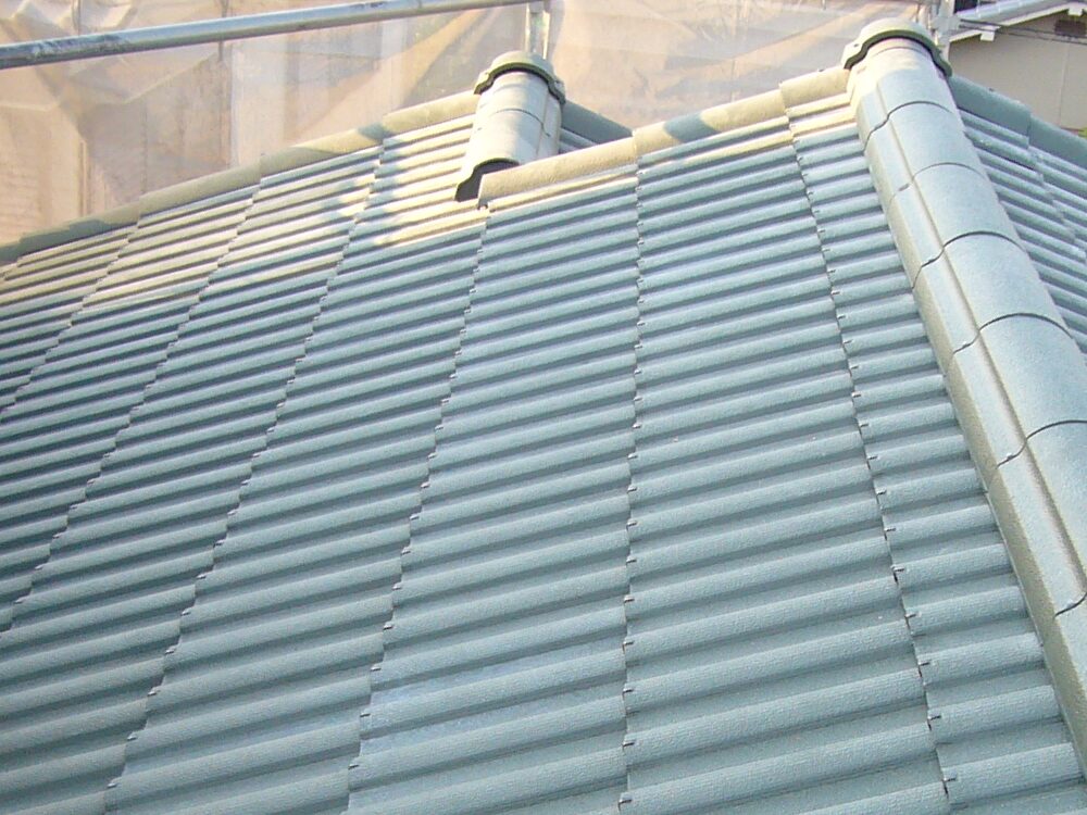 屋根　日本瓦から軽量瓦（ルーガ雅）に葺き替え