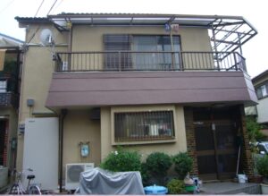 外壁塗装　外壁フッソ塗装、屋根軽量瓦葺きの施工事例画像