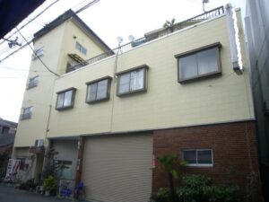 豊中市　施外壁シリコン塗装・瓦棒屋根塗装の施工事例画像