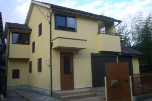 箕面市　外壁塗装工事　シリコン塗装の施工事例画像