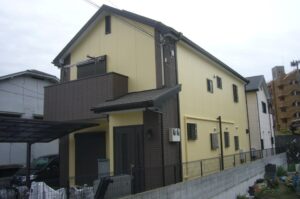 外壁パーフェクトトップ塗装・一部クリヤー塗装の施工事例画像