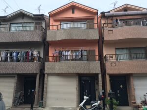 外壁シリコン塗装　屋根遮熱塗装の施工事例画像