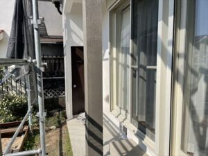 吹田市にてベランダ下柱補修工事を行いましたの施工事例画像